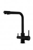 Смеситель для кухни с подключением фильтра R43053-7, чёрный