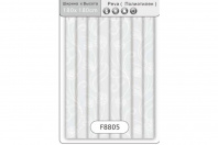 Штора для ванной комнаты, белые узоры F8805